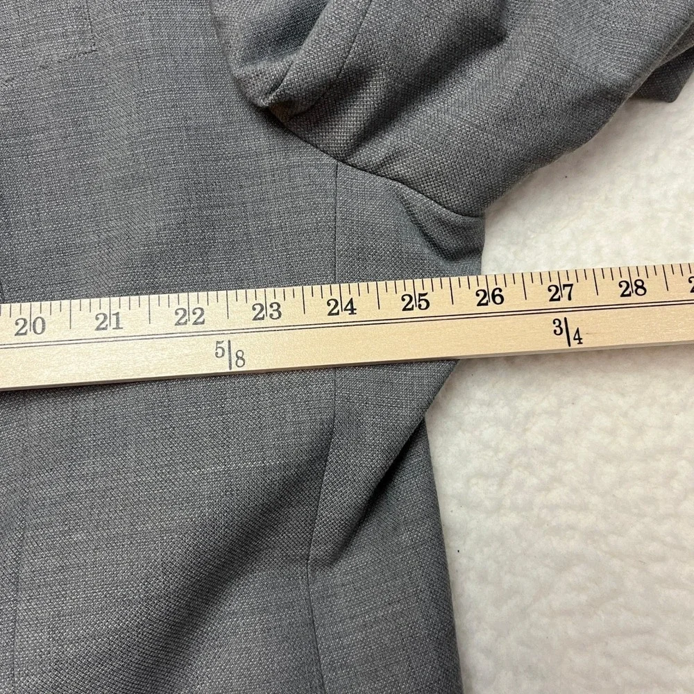 Stafford‎ Blazer Mens 52R Grey Hopsack Big and Tall Stretch Comfort Wool